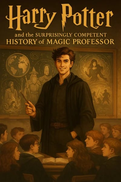 Harry Potter y el sorprendentemente competente profesor de Historia de la Magia — Book Cover