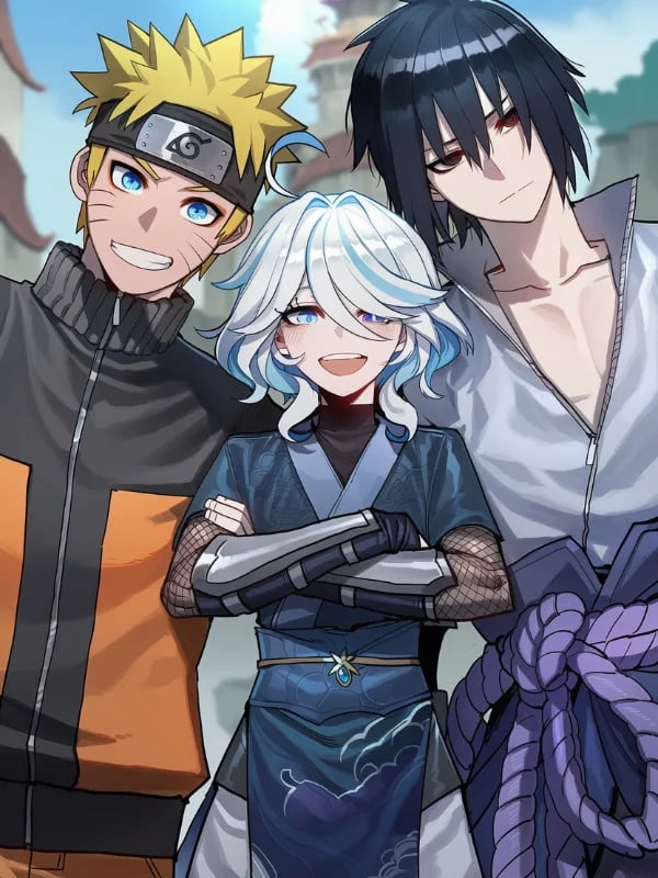 Transmigrado como Furina, en el mundo de Naruto — Book Cover